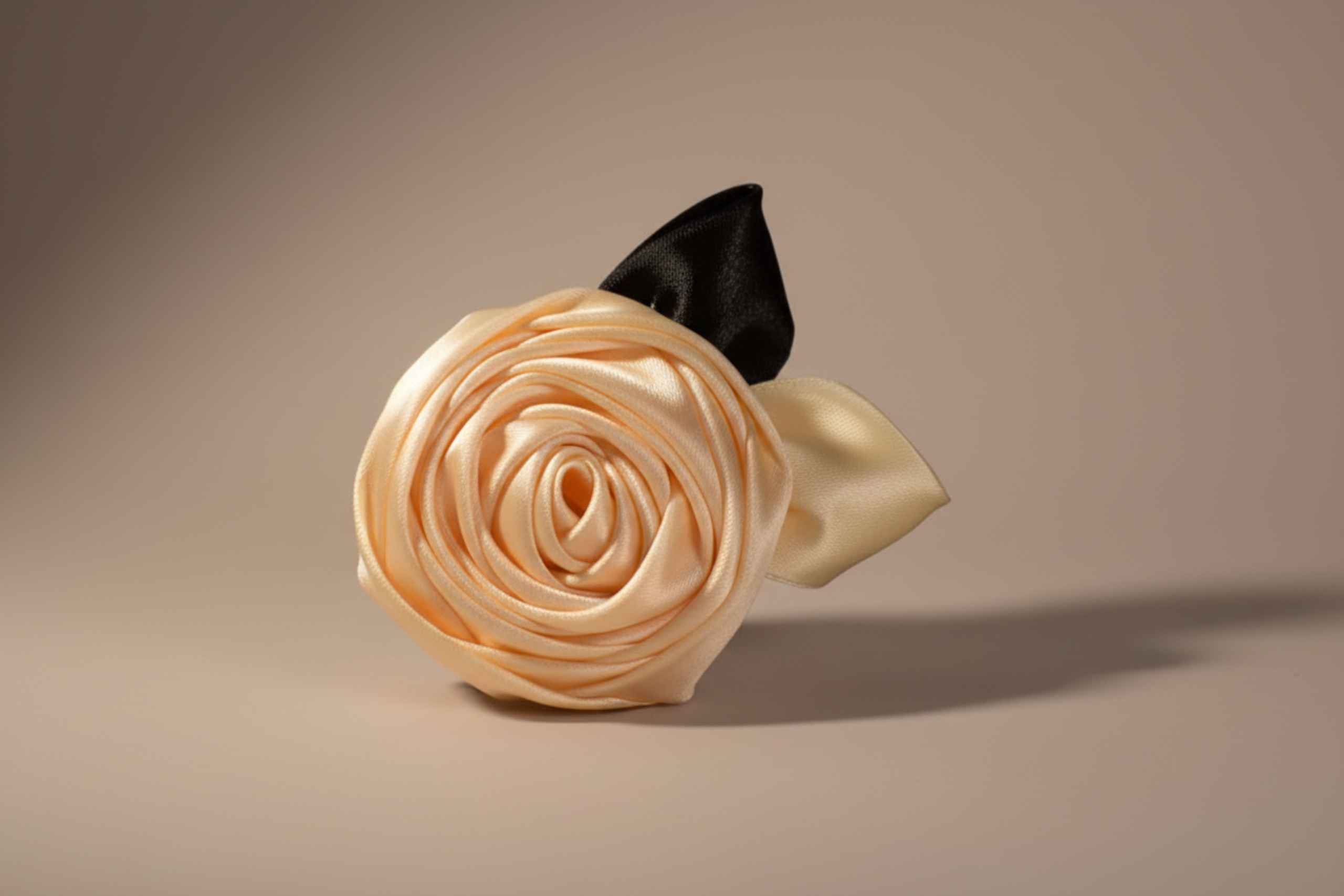 Cream 5 The Signature Satin Rose Hair Clip