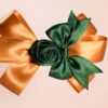 Two-Tone Pink Satin Rosette Hair Bow