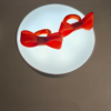 Vibrant Orange Mini Pigtail Bows (Set of 2)