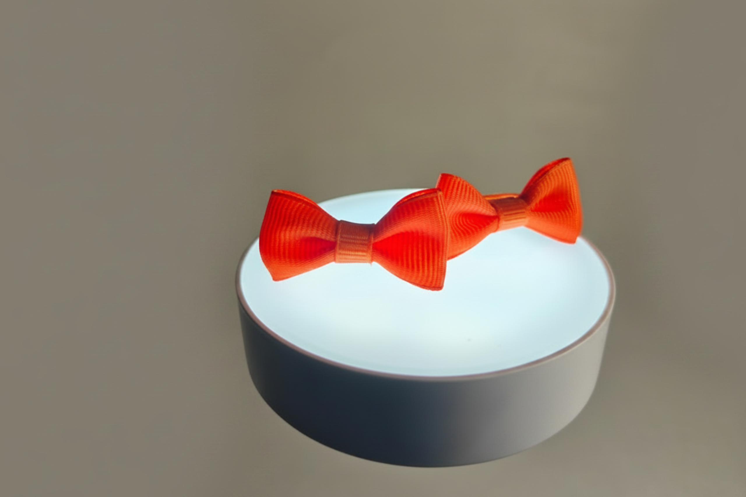 Vibrant Orange Mini Pigtail Bows (Set of 2)