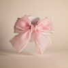 Organza Bow Blush Organza Pearl-Trimmed Hair Bow
