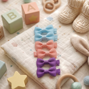 Sweet Baby Grosgrain Bow Clips (6-Pack) – Choose Your Palette