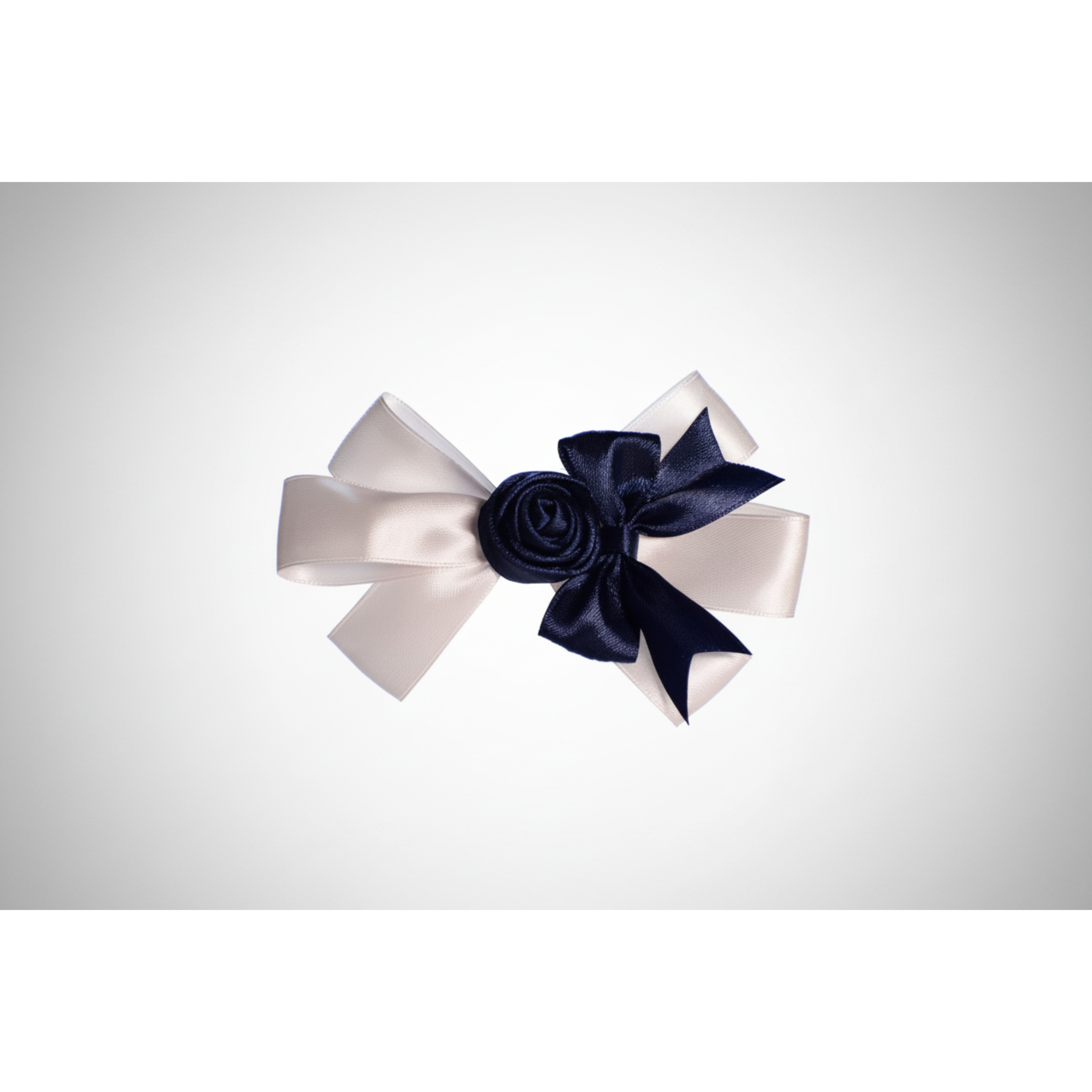 Two-Tone Pink Satin Rosette Hair Bow
