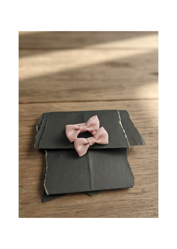 Vibrant Orange Mini Pigtail Bows (Set of 2)