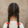 Vibrant Orange Mini Pigtail Bows (Set of 2)