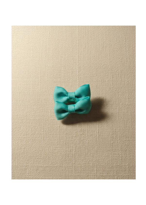 Vibrant Orange Mini Pigtail Bows (Set of 2)