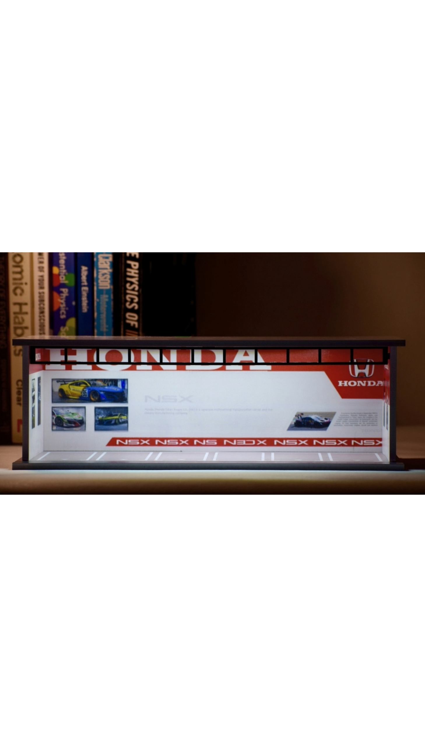 Premium Illuminated Honda Heritage Showroom Display Case (1:64 Scale)